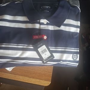 Chaps blue and white striped Polo.xxl
